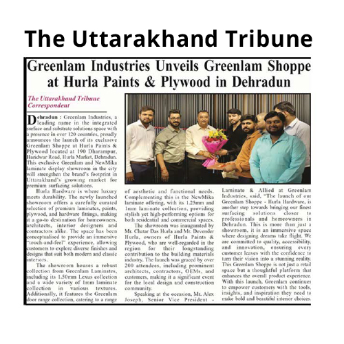 Greenlam Industries Unveils Its First-Ever Greenlam Shoppe in Daund, Pune