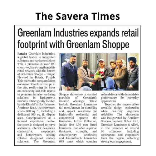 Greenlam Industries Expands Its Retail Presence with the Launch of Greenlam Shoppe – Punjab Plywood in Batala