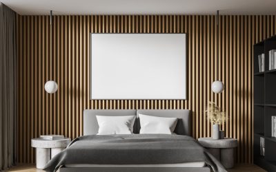 light-wood-flooring-bedroom-design Stylish bedroom with engineered wood floor design by Greenlam Industries