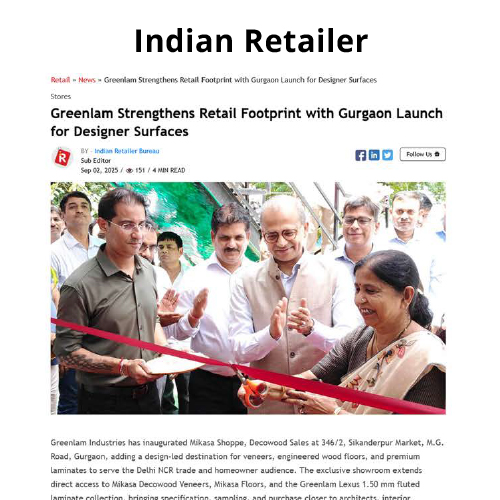 Greenlam Industries expands its retail presence in Gurgaon with the launch of Mikasa Shoppe – Decowood Sales